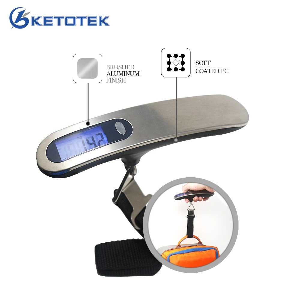 

50kg / 10g Digital Mini LCD Luggage Scale Portable Electronic Scale Weight Balance Travel Hanging Hook Scale