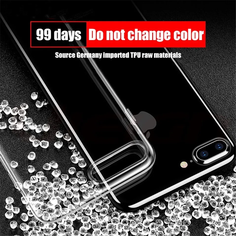 Transparent TPU case for iPhone X 6 6s 7 8 Plus 02