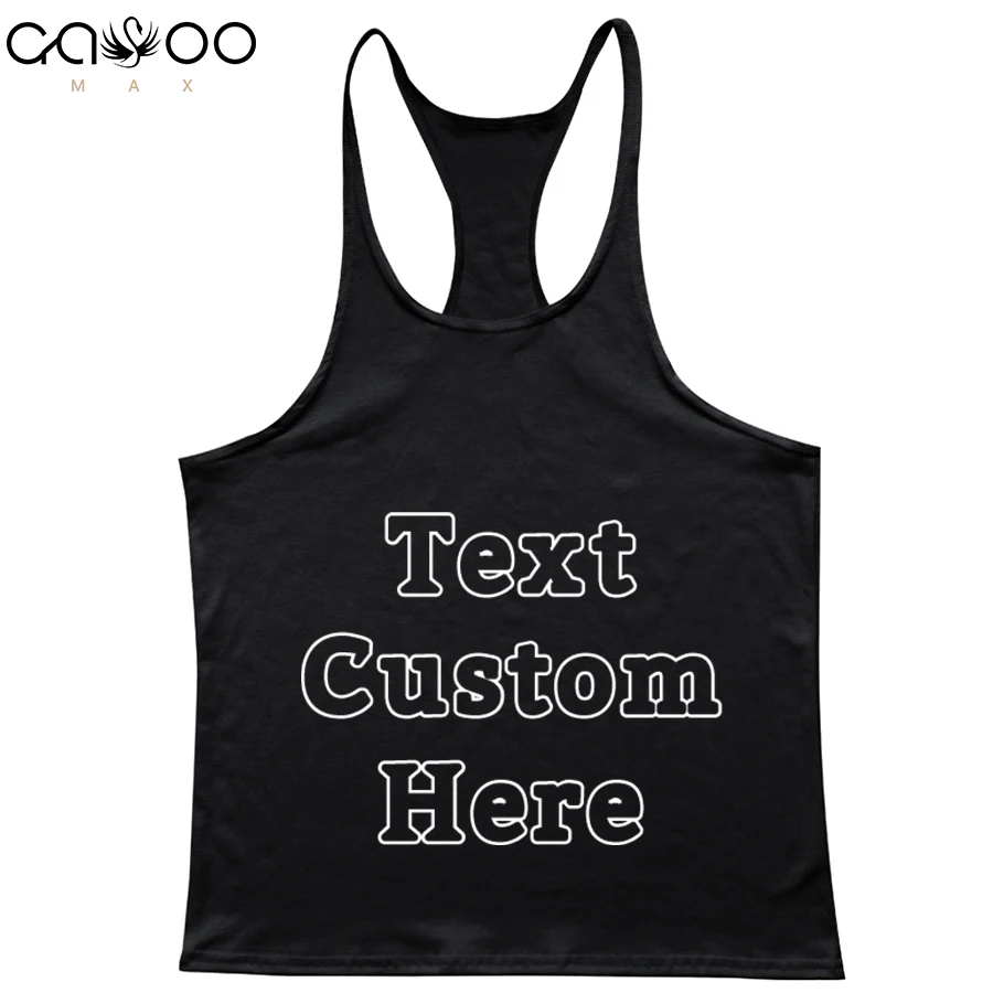 Buy Men Custom Print Summer Vest Print Fitness Muscle