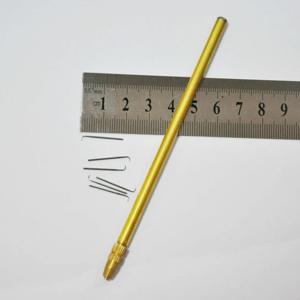 10pcs Ventilating Needles+1 Brass Holder Make/Making