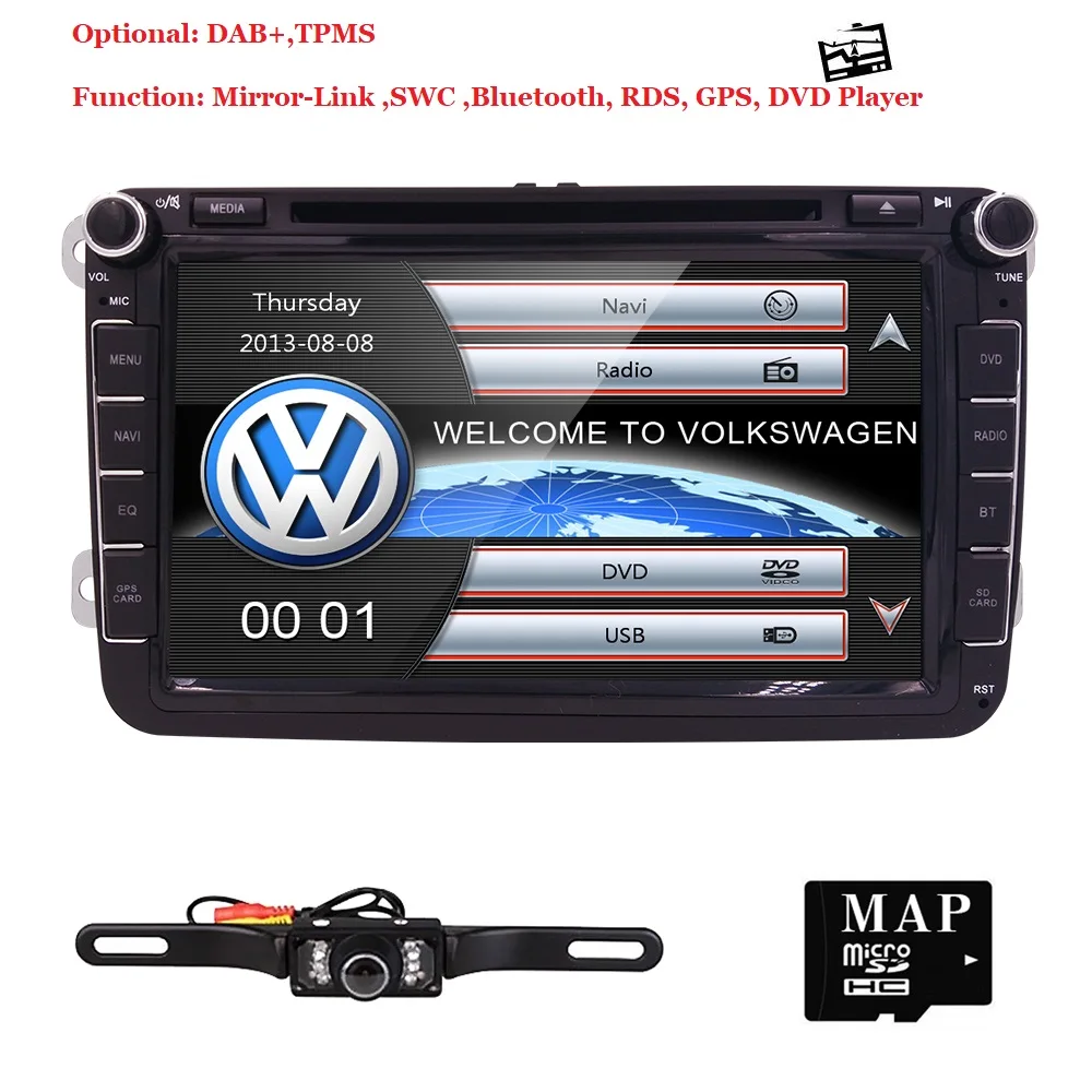 

8"2 din AutoRadio Car DVD Player Gps Stereo for VW PASSAT B6 B5 SKODA OCTAVIA 2 GOLF 5 6 POLO AMAROK SEAT LEON JETTA TIGUAN EOS