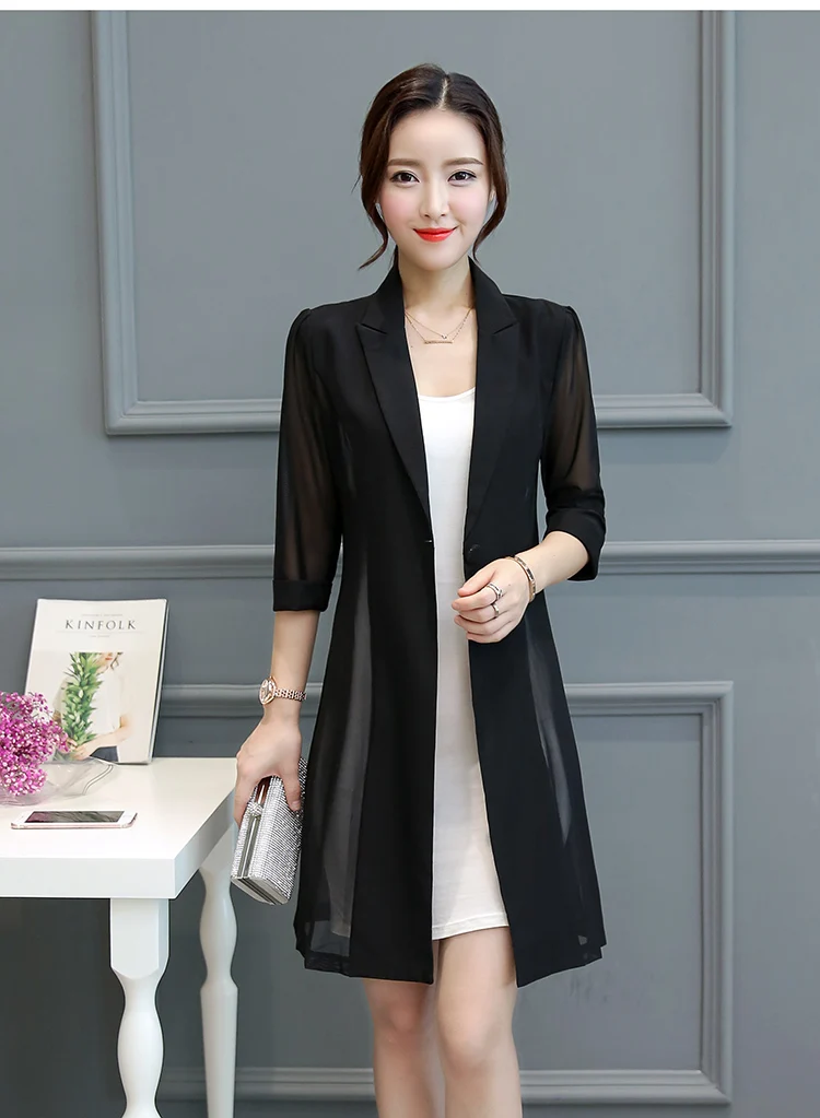 Плюс Размеры 4XL Корейский Летний костюм женский пиджак кардиган простой Повседневное леди Повседневная обувь Для женщин Блейзер пиджаки Лидер продаж LX1757