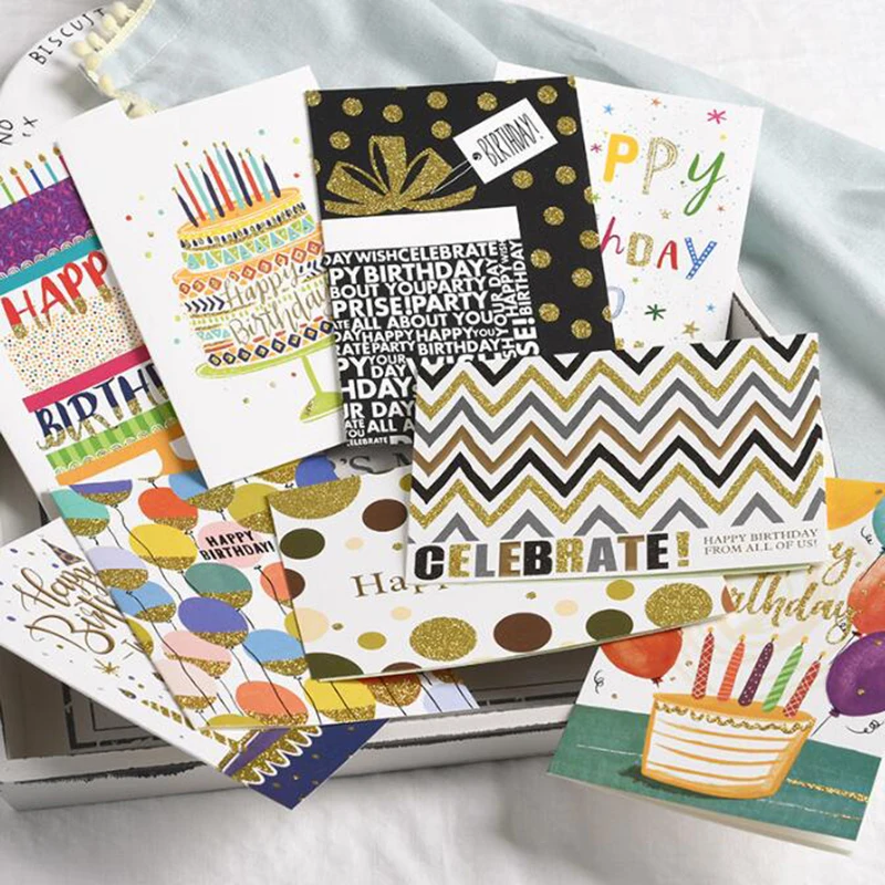 

1Pcs 125X175mm Greeting Cards With Envelope Printed Post Card Handiwork DIY Crafts Decoration For Birthday Event and Party
