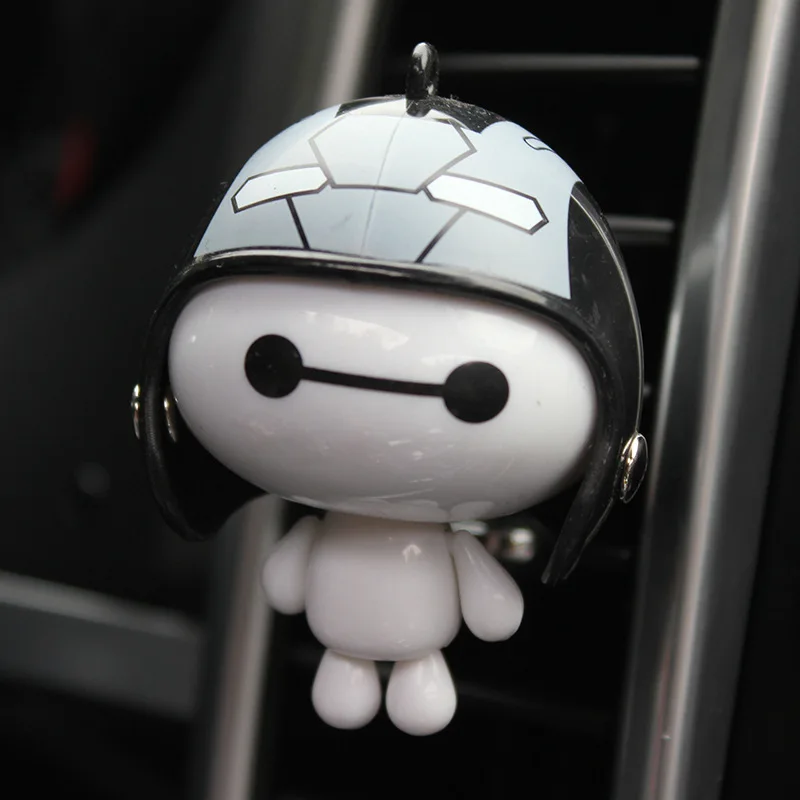 Helmet Baymax Car Vents Perfume Clip Air Freshener Automobile Interior Fragrance Decoration Ornaments Car Styling Accessories - Название цвета: Gray