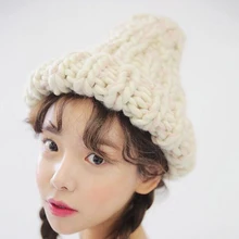 Mingjiebihuo осень-зима новая Корейская Милая Смешанная треугольная Толстая линия манжеты Корейская Дамская вязаная теплая шапка