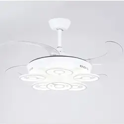 Невидимый потолочный вентилятор свет светодиодный потолочный светильник с вентилятором лампа современный минималистичный гостиная