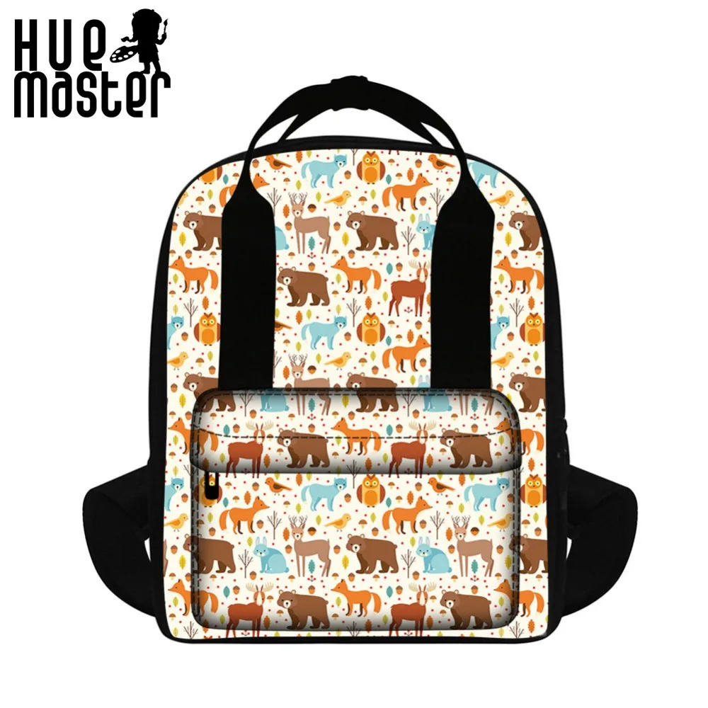 HUE MASTER Lightweight Fashion Ladies shoulders bag Japanese Korean style backpack Cube book bag Retro Lines