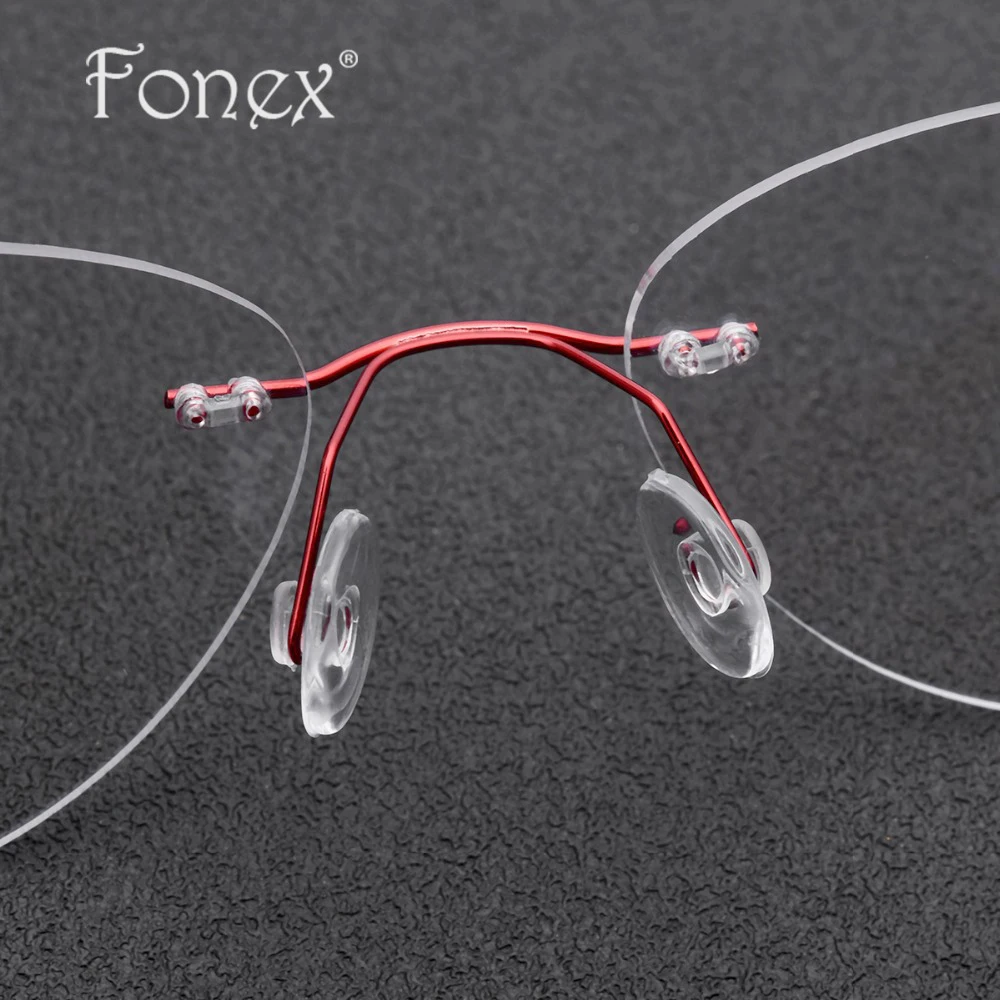 Женские очки для чтения без оправы FONEX титановые ультралегкие дальнозоркости + 1 0