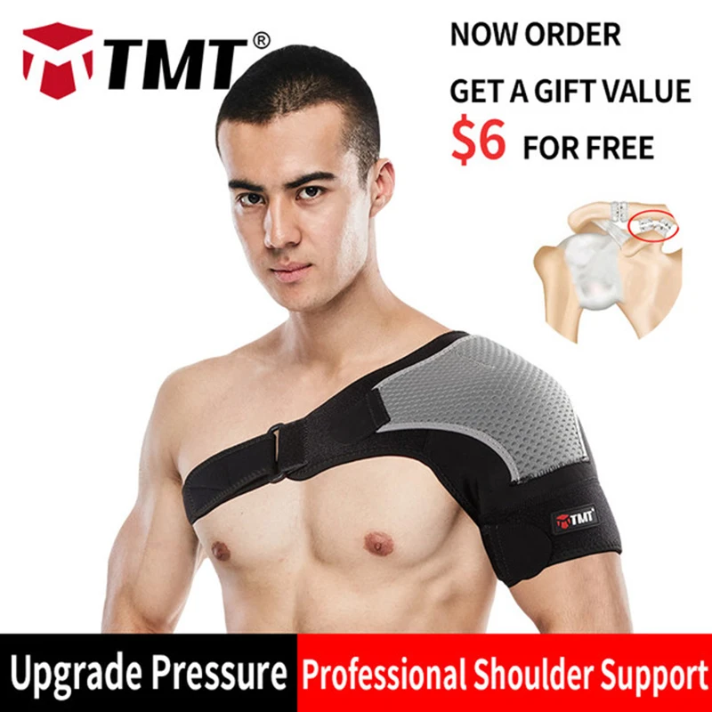 

TMT Shoulder Brace Compression Support Arm Sleeve Wrap Adjustable Straps Breathable and Relief for Shoulder Injuries Joint Tear