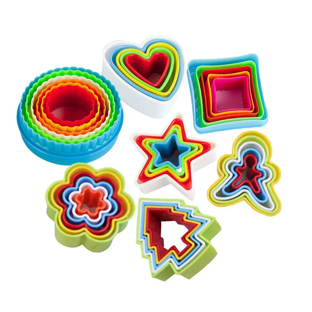 

1 Set Fondant Biscuit Cake Cookie Maker Mold Mould Edge Cutter Party DIY Plastic Cookie Maker Mold Set Kitchen Cooking Tool