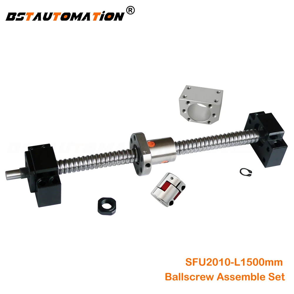 SFU2010 rolled ballscrew 1500mm with end machined + 2010 ball nut &amp housing BK15 BF15 support coupler RM2010 | Обустройство дома