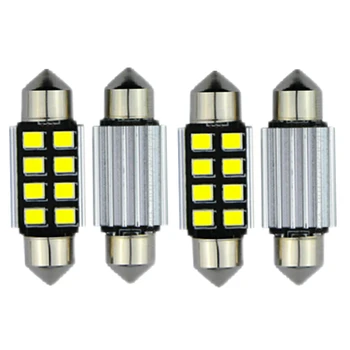 

WLJH 4pcs Car Led Light Interior Lighting LED Canbus 41/42mm Dome Map Cargo Bulb For Audi A3 A4 A5 A6 A7 A8 Q5 Q7 S4 S5 S6 S7 S8