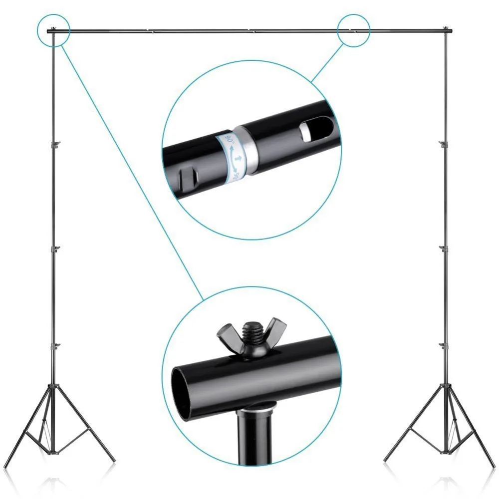  Neewer Background Stand Support System 2.6M x 3M/8.5ft x 10ft Kit with Carrying Case for Muslins Ba