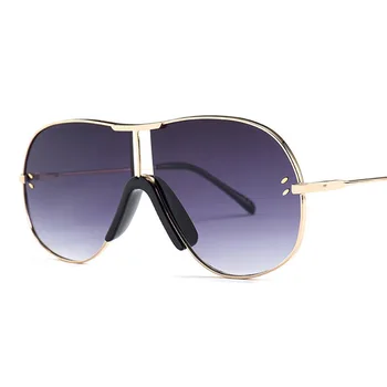 

New Personality Pilot Sunglasses Men Women 2018 New Gold Metal Big Frames Fashion Driving Brand Man Male Sun Glasses UV400