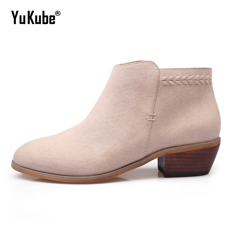 Suede Angle Boots Yu Kube Women's Ankle 2017 Hi