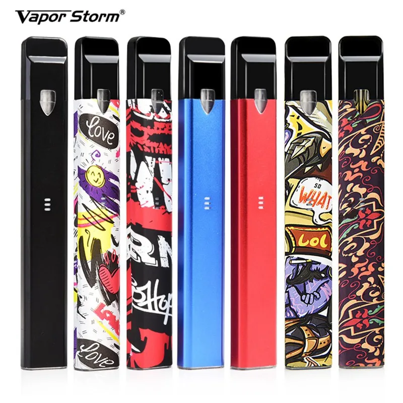

New Vapor Storm Stalker Starter Kit 400mah Battery 1.8ml Cartridge Refillable Electronic Cigarette Pen Kit Pod Mod Vape System