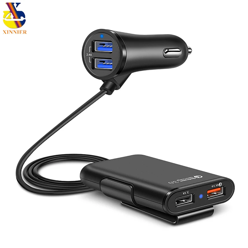 4 Port USB QC 3.0 Car Charger Quick Multi usb Charge For Front Back