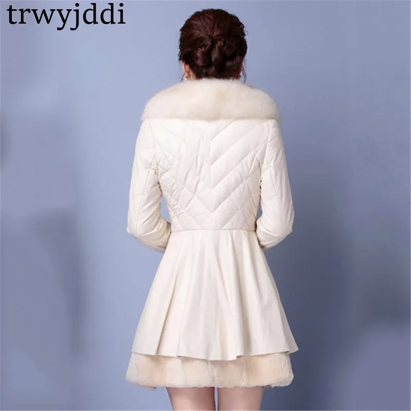 54 = 8XL / 56 9XL длинный пуховик с длинным рукавом из PU искусственной кожи кожаные