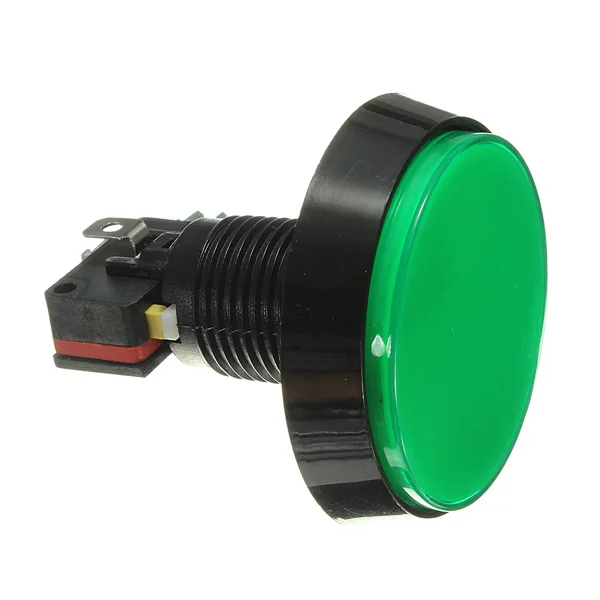 2021 LED Light Lamp 60MM Big Round Arcade Video Game Player Push Button Switch From Nudge, 6.83