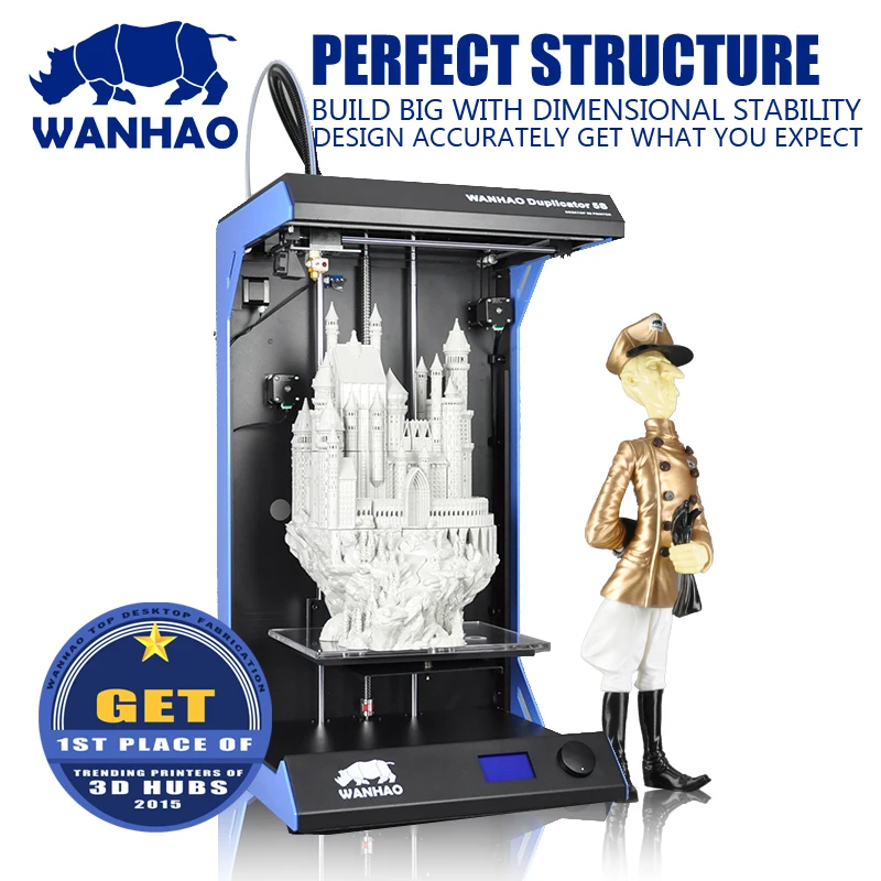 Hot sale Wanhao D5S Alum Structure Stable 3D printer with large build size 205 305 605mm