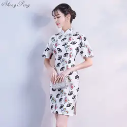 2018 новый китайский традиционный Qipao Женское вечернее платье разрез Вечерние платья восточные платья разрез сбоку Стиль Для женщин Cheongsam Q292