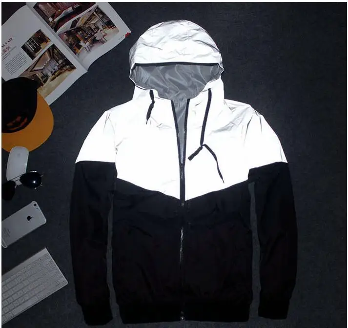 Y 3 Светоотражающая куртка anorak m ветровка для мужчин и женщин уличная бомбер в