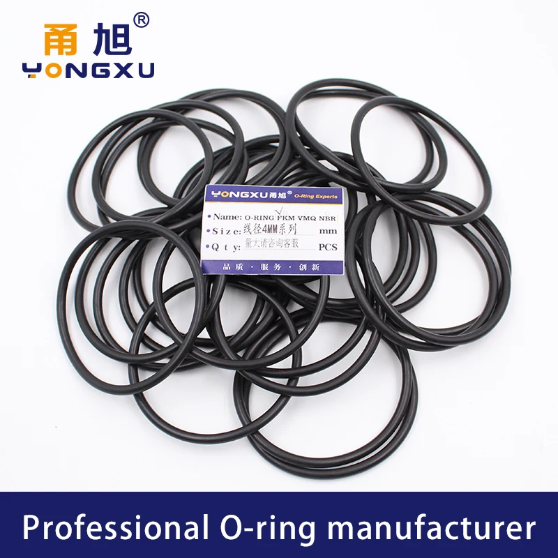 Fluorine rubber Ring Black FKM O-ring Seal CS4mm OD70/75/80/85/90