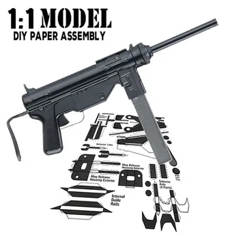 

1:1 M3 Toy Gun Model Paper Assembled Educational Toy Building Construction Toys Card Model Building Sets