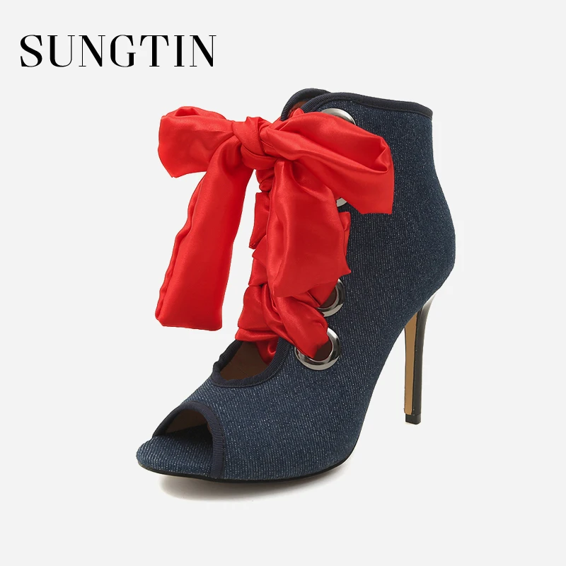 Buy Sungtin Sexy Bandage Gladiator Boots Women Lace Up