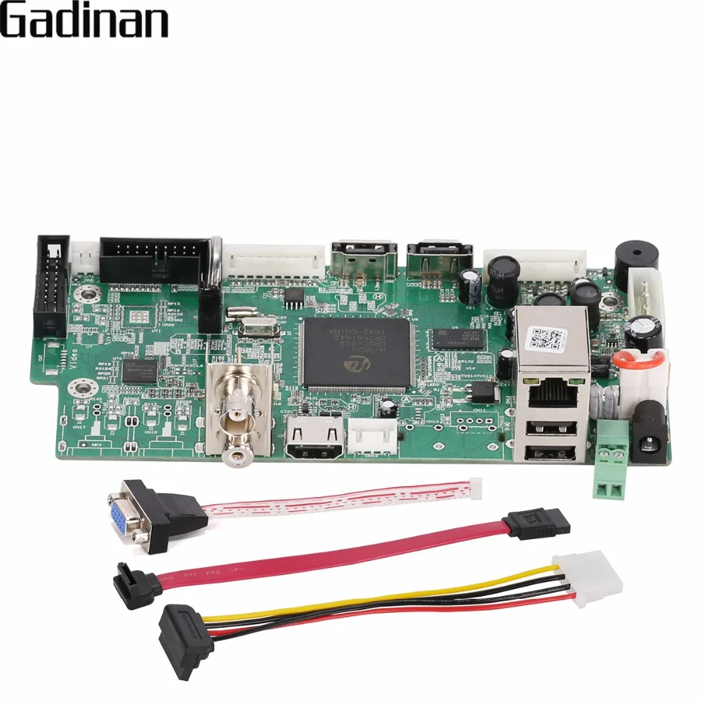 GADINAN 8CH 1080P or 12CH 960P NVR DVR Network Video Recorder Mini board Onvif P2P Cloud XMEYE CMS Email Alert NBD7008T-P | Безопасность