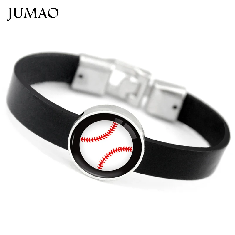Buy Baseball Leather Bracelets Bangles Cuff Softball