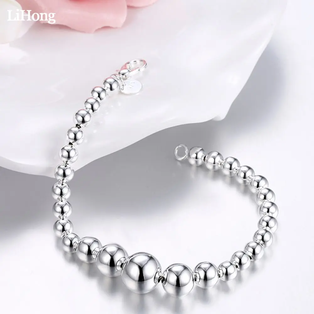 

New Fashion Silver Plated Jewelry Size Rosary Bracelet For Women Classic Simple Best Gift