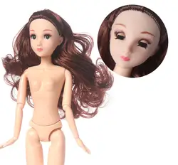 Blink 3D Средства ухода для век кукла/реальный Средства ухода для век ресниц телесного цвета Пупс/12 Совместное Подвижные/коричневый волос head
