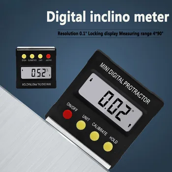 

2019 hot new products Cube Inclinometer Angle Gauge Meter Digital LCD Protractor Electronic Level Box Family Low price Shipping