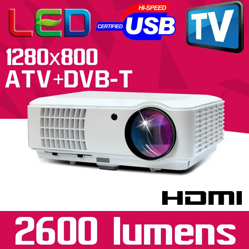 Большие Скидки BYINTEK Проектор RD804 Домашний Кинотеатр 200 inch WXGA 1280x800 1080 P cL720 LCD PC TV HDMI USB