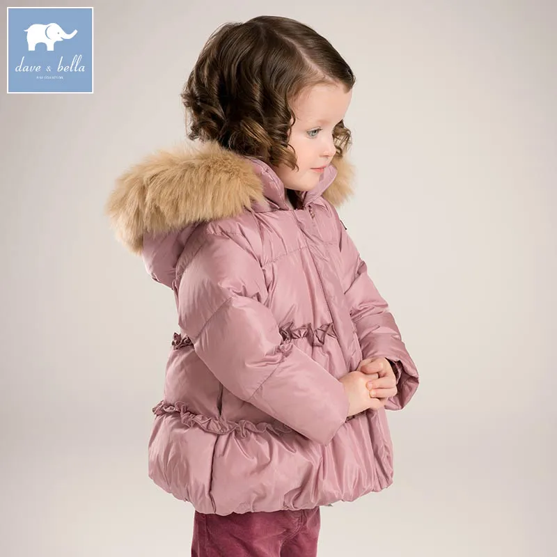 Детский пуховик с капюшоном на белом утином пуху|dave bella|infant outerwear girlinfant girls |