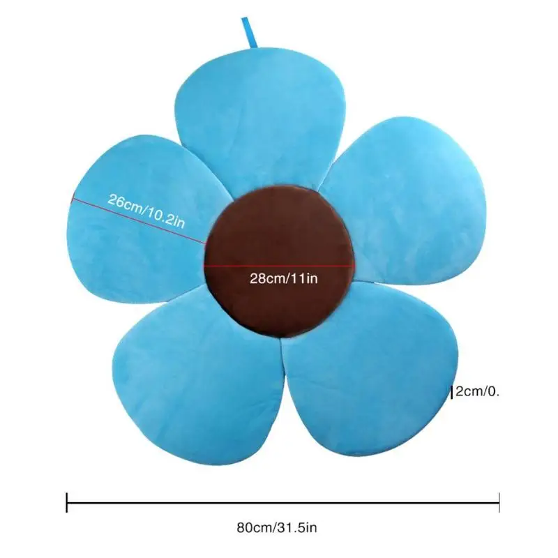 Коврик для ванной для новорожденного ребенка, складная подушка для ванны с цветущим цветком, детская подушка для игр, коврик с подсолнухами, защитная подушка для сиденья с лепестками