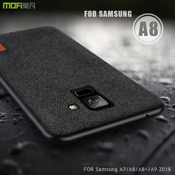 

For Samsung Galaxy A8 Plus 2018 case cover MOFI for Samsung Galaxy A7 2018 fabric Back Case for Samsung A8+ A9 2018 frosted Case