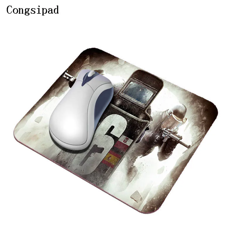Congsipad 18X22CM/25X29CM Радуга шесть осада игра коврик для мыши силиконовый