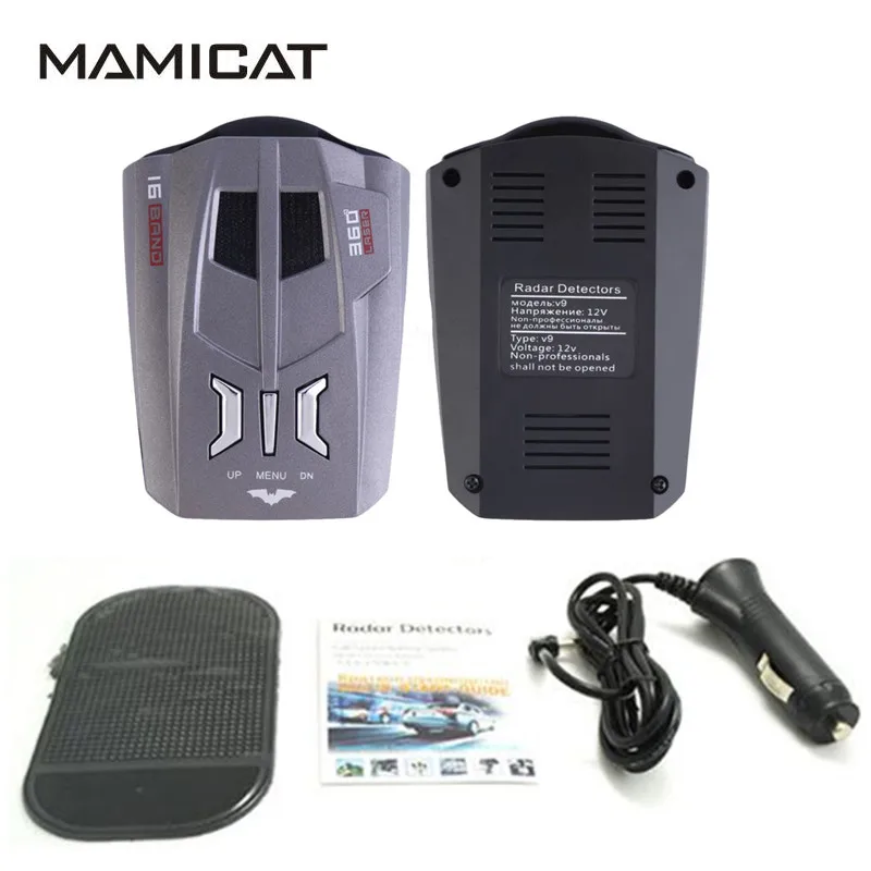 V9 Car Radar Signal Detection 360 Degree Speed Control Road Safety Voice Alarm Security System Speedmete