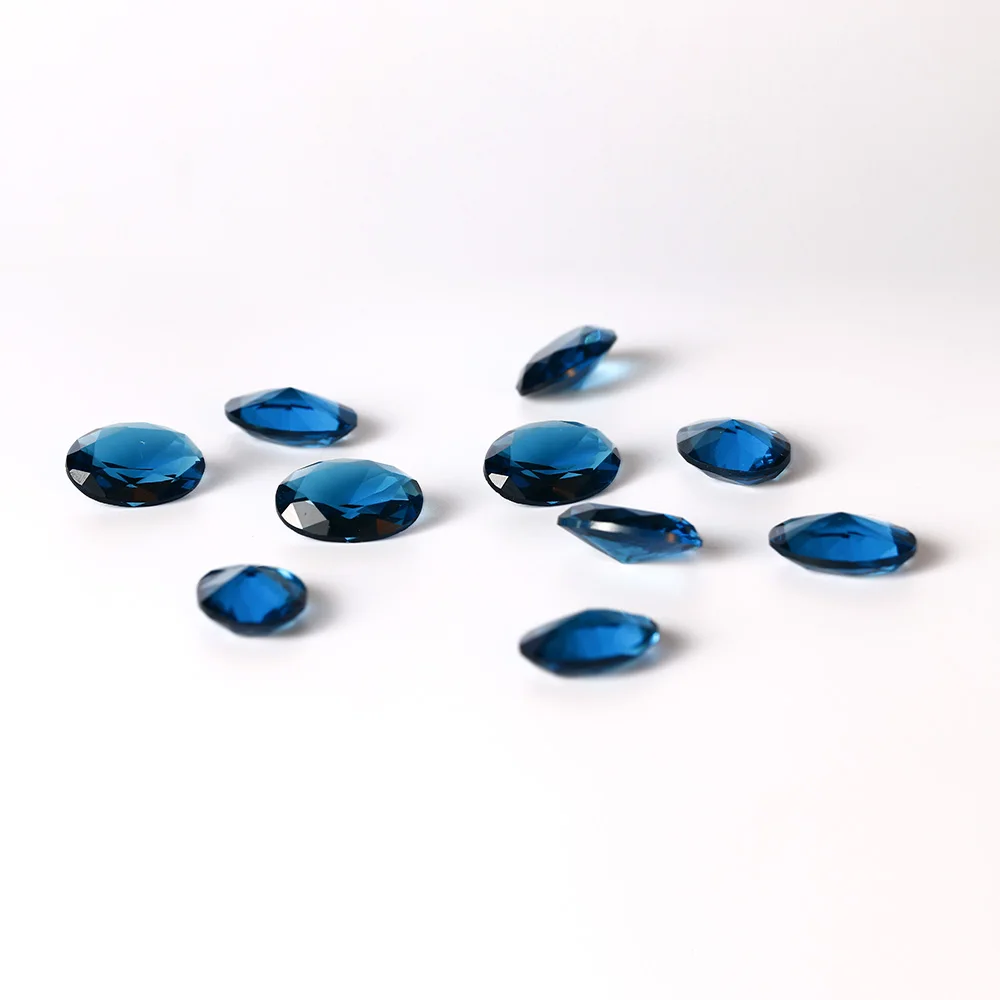 8.5-9ct Peacock Blue Sapphire High Quality 13x18MM Oval Loose Gemstone DIY Jewelry Accessories 10 pcs/set