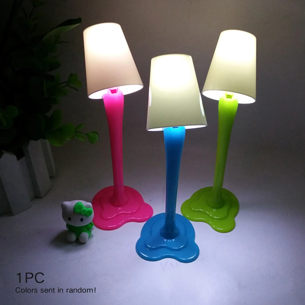 

Portable Battery Operated Led Decorative Writing Table Light Gift Kids Ballpoint Stationery Pen Shape Plastic Cute Night