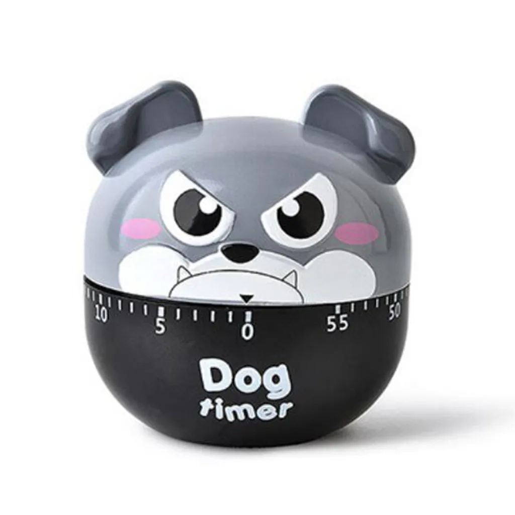 SAINGACE Dog Timer Plastic Machine Timer 60 Min Alarm Clock Kitchen Stopwatch Kitchen Tools Bell Alarm Loud 60-Minute Clock - Цвет: Gray