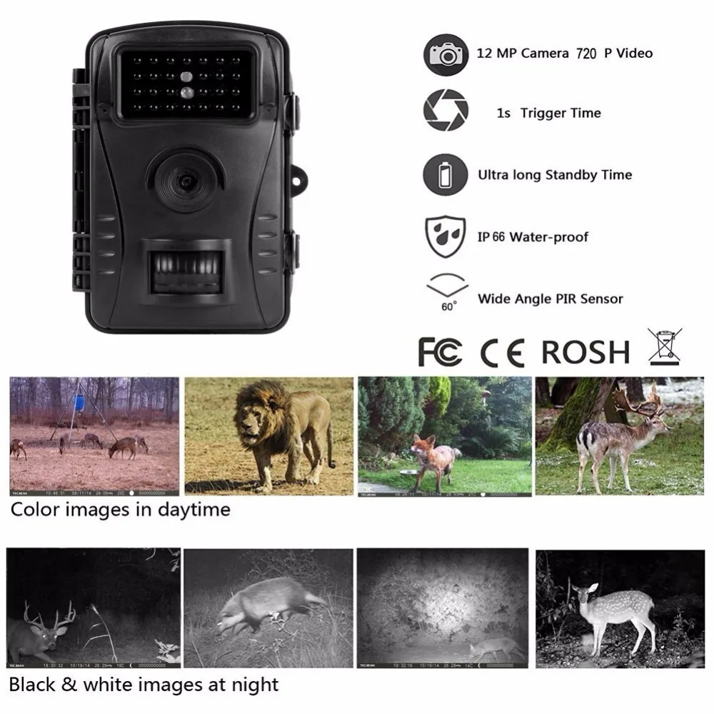 Tensdarcam Trail camera 12MP фото ловушка 940nm ночного видения 1080 P Видео Скаутинг охотничьи камеры для съемки дикой природы