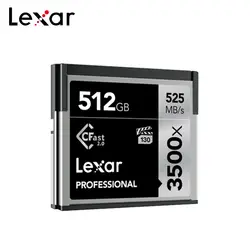 Lexar CF Card 256 ГБ 128 Гб 64 Гб Cfast 2,0 карта памяти 512 ГБ 3500x до 525 МБ/с. для профессиональной камеры sony