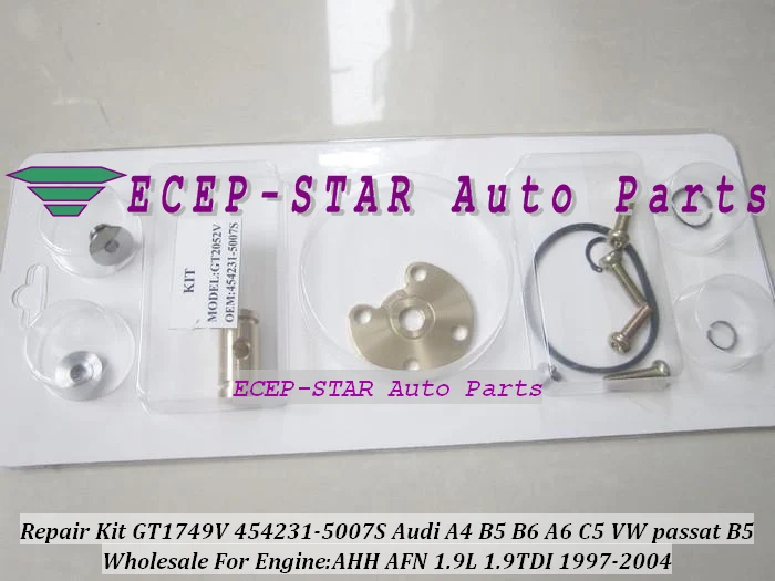 Turbocharger Turbo Repair Kit rebuild GT1749V 454231-5007S 454231 For AUDI A4 B5 B6 A6 C5 VW passat B5 97-04 AHH AFN 1.9L TDI