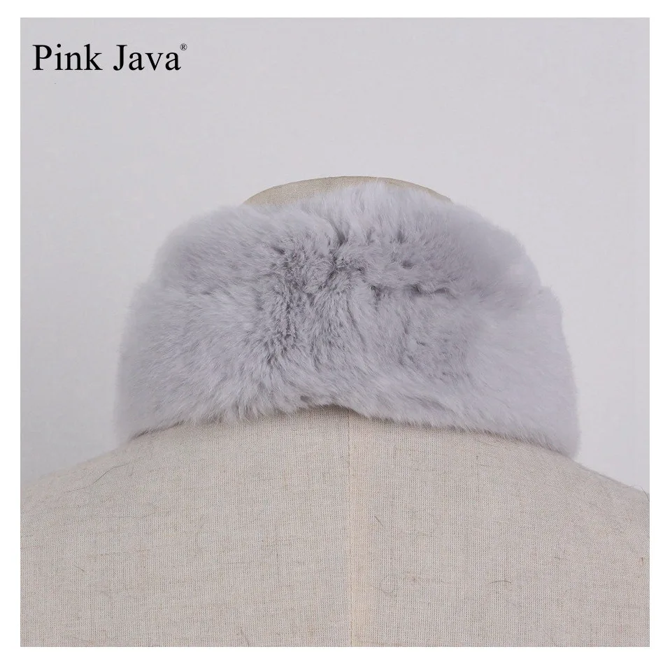 Розовый JAVA QC1857 Новое поступление реального с мехом кролика шарф женские зимние теплые шарфы шеи шарф из натурального меха модная Высококачественная обувь