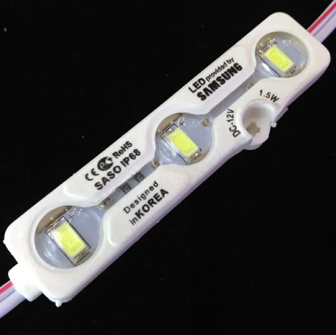 

IP68 Samsung SMD 5730 5630 led module Light Advertising lamp 1.5W 3Leds Sign Backlights Waterproof 12V white SAMSUNG chip