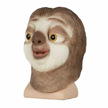 

Zootopia Sloth Flash Latex Full Head Cosplay Animal Masks Makeup Halloween Cosplay Props