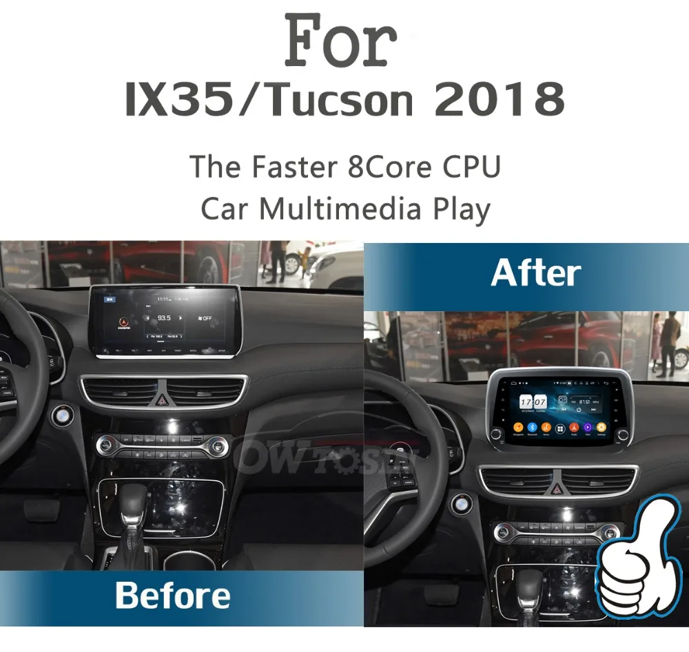 " ips 8 ядерный 4 Гб+ 64 ГБ Android 9,0 Автомобильный мультимедийный для hyundai Tucson IX35 радио gps навигация DSP CarPlay Parrot BT